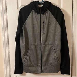 Aeropostale A87 Mens Zip Up Fleece Hoodie with Reflector